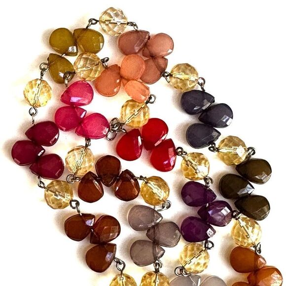 Loft colorful long beaded necklace - Picture 2 of 7